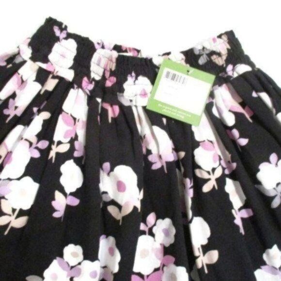Kate Spade Black and Pink Floral Skirt - Picture 3 of 7